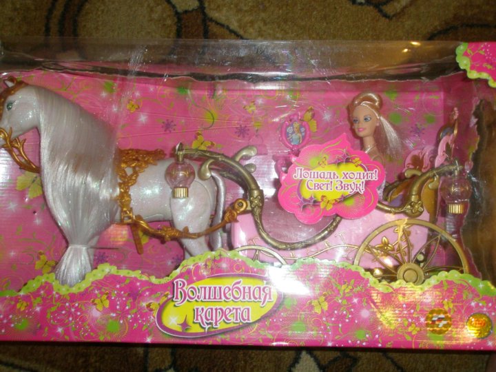 Карета с лошадью и куклой Барби (9988)