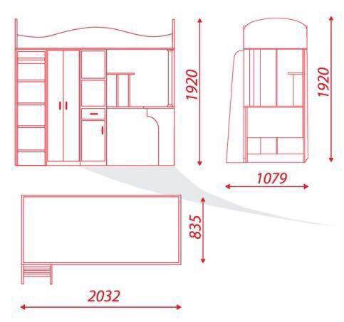 Кровать чердак юниор 4 схема сборки
