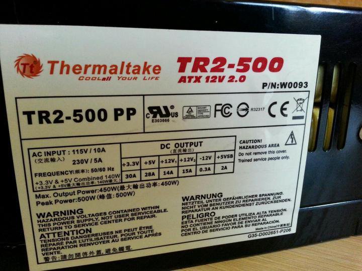 Схема thermaltake tr2 500w