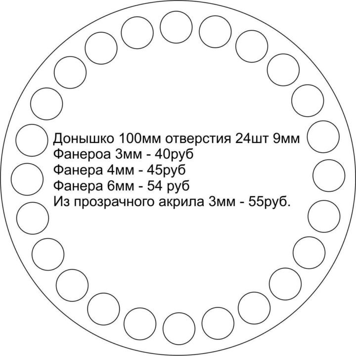 Донышко для корзинки из фанеры схема