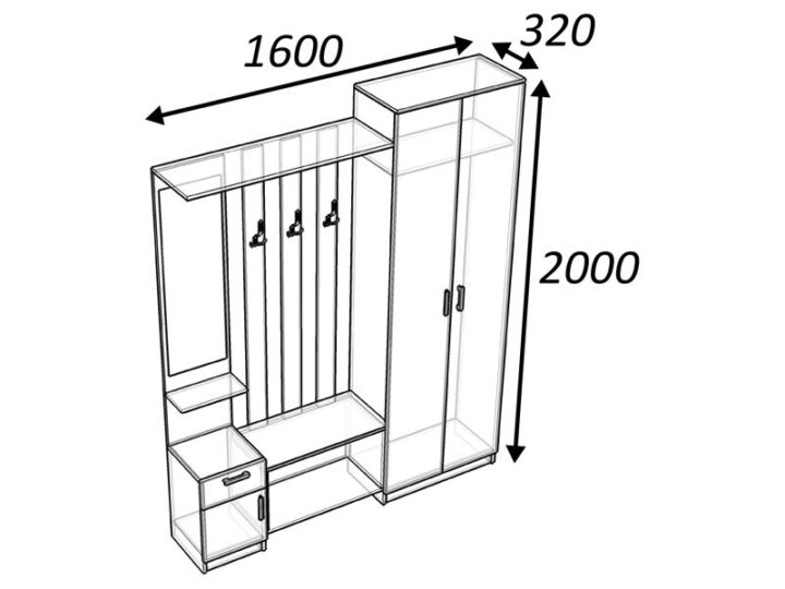 Чертежи мебели прихожей самостоятельного изготовления фото 28