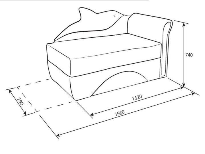 Ширина детского дивана