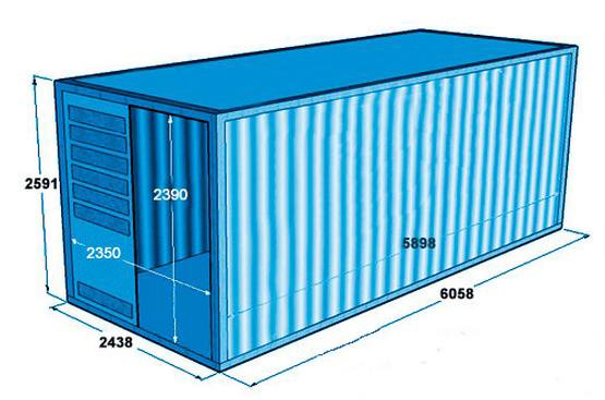 Морской контейнер 20 футов размеры чертеж