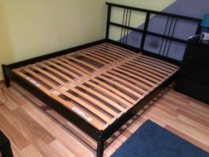 Каркас кровати, серо-коричневый 140×200 см IKEA RYKENE РИКЕНЕ 901.900.53