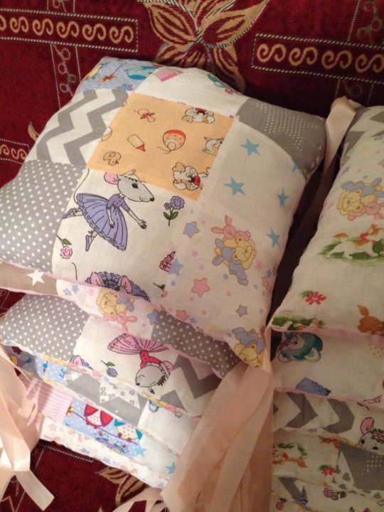 Бортики-подушки Handmade в кроватку для мальчика
