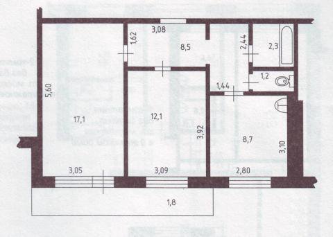 Квартира, 2 комнаты, 48 м² - купить в Тольятти, цена 1 650 000 руб., продано 8 а