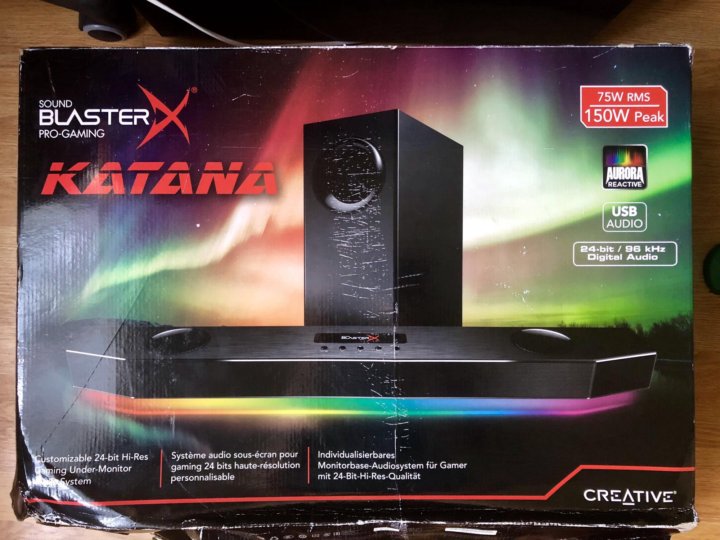 Creative katana se. Саундбар Creative Sound BLASTERX Katana. Sound Blaster Katana v2. Sound Blaster Katana v1. Creative Soundblaster x Katana.