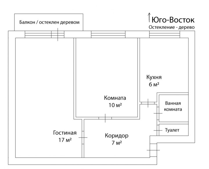 Юго восток комнаты