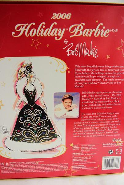 2006 bob mackie holiday barbie