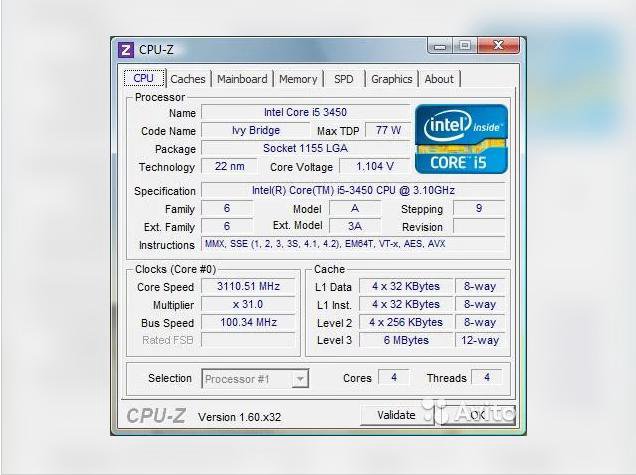 Core i5 3450 характеристики