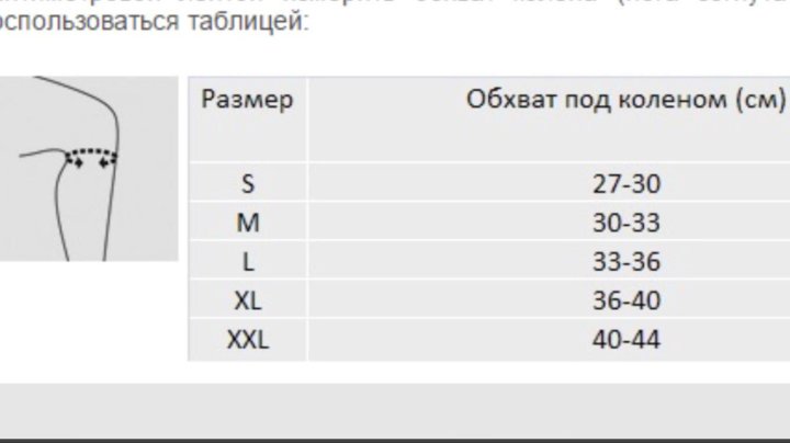 Обхват колена как измерить