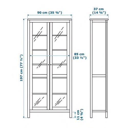 Шкаф витрина hemnes