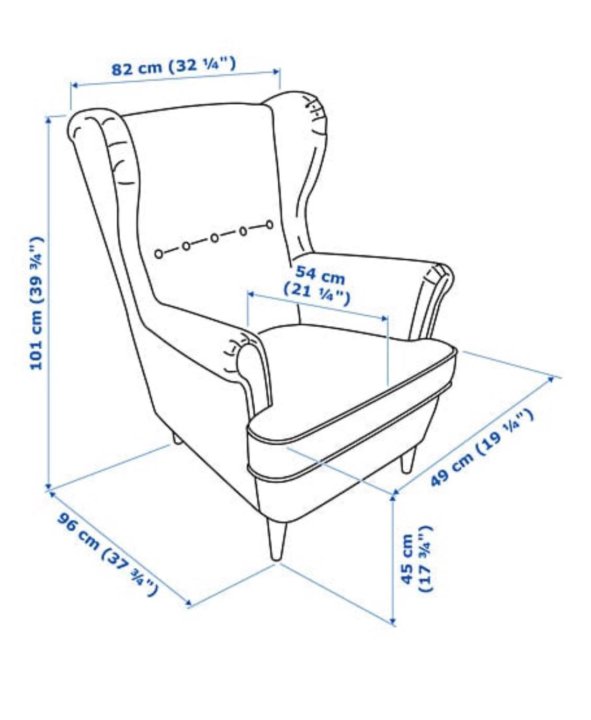 Выкройка чехла на кресло икеа страндмон