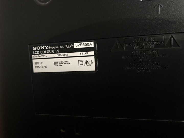 Sony klv 32s550a нет изображения