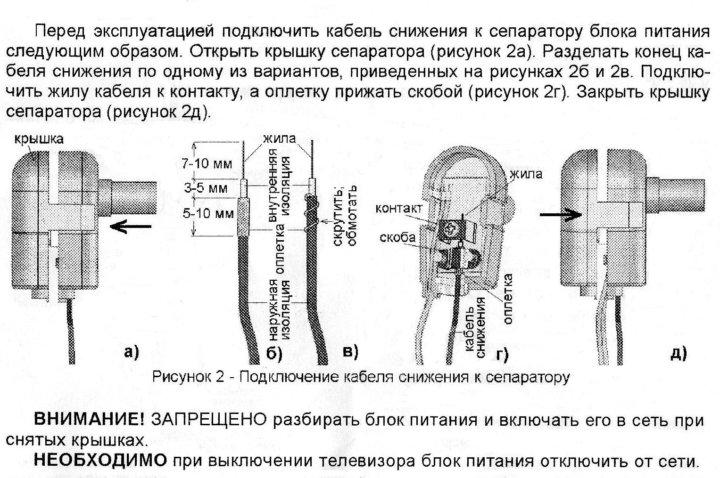 Схема подключения сепаратора