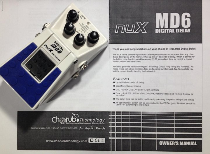 nux md6 digital delay