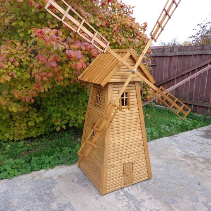Мельница для сада в Киеве, купить деревянную садовую мельницу , цены — Дакора