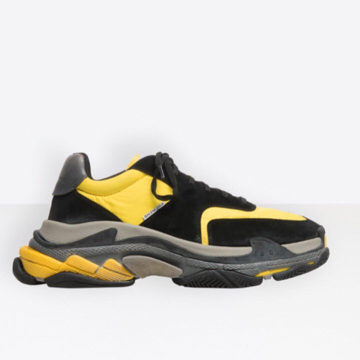 balenciaga triple s grey yellow