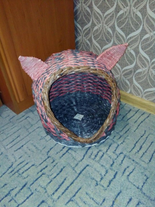 Домик для кошки из ротанга - 62 фото