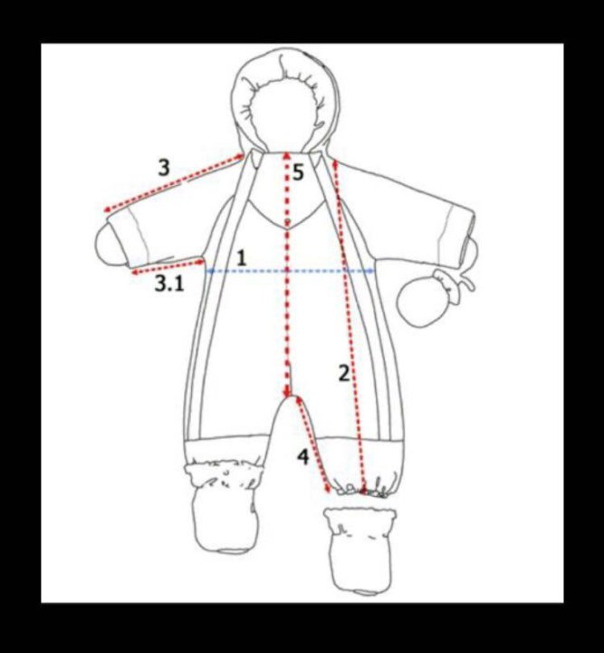 Эскиз детского комбинезона