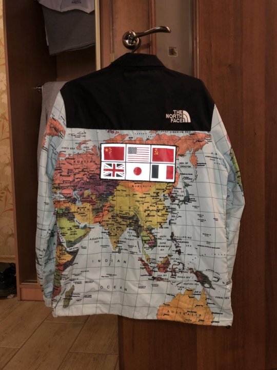 Tnf x supreme ветровка карта