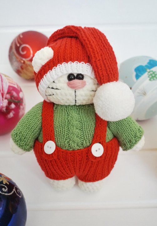 Новогодний Котик Крючком Новогодний Котик Крючком