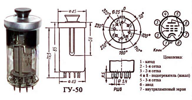 Лампа гу 50 схема