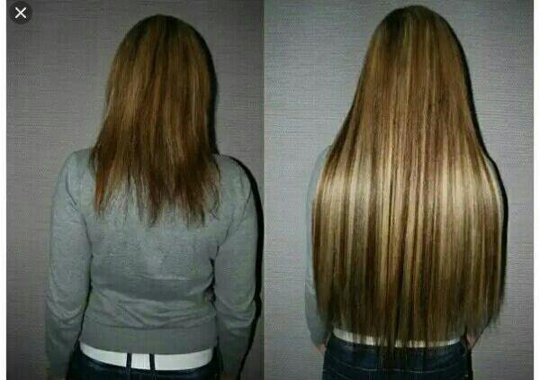 Нарощенные мелированные волосы фото до и после