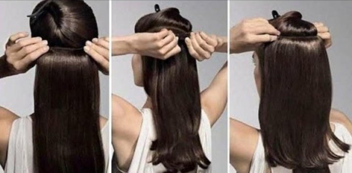 Как разделить волосы на заколках