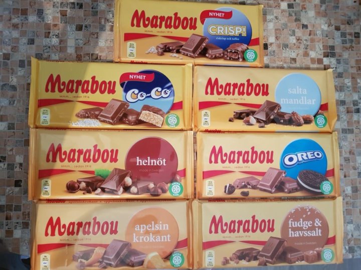 Шоколад молочный Marabou с мятой 200 гр