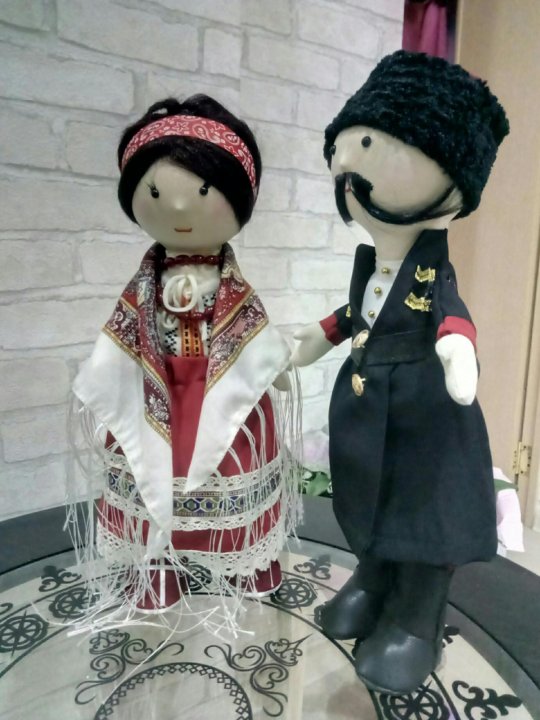 Магнит-сувенир «Мы в погонах!» и сувенирная кукла «Оренбургская казачка»