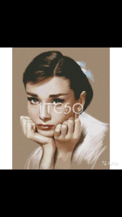 PN-0008255 Набор для вышивки крестом LanArte Audrey Hepburn «Одри Хепберн»