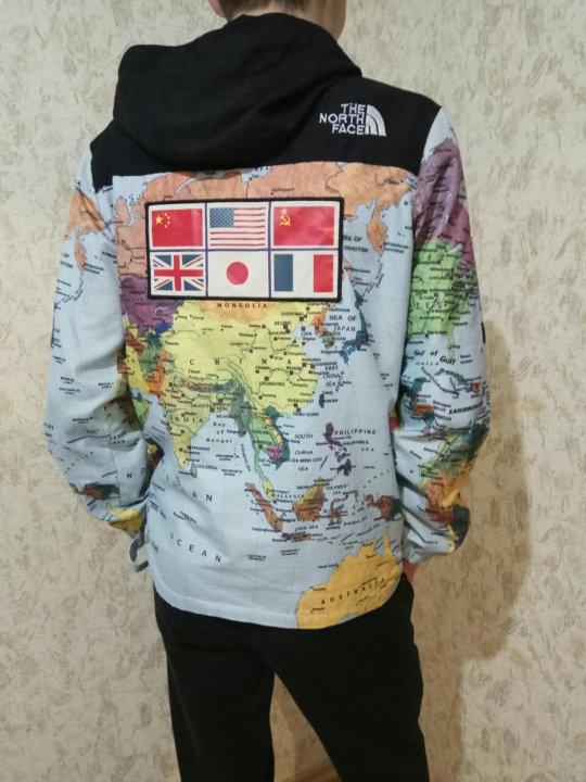 Tnf x supreme ветровка карта