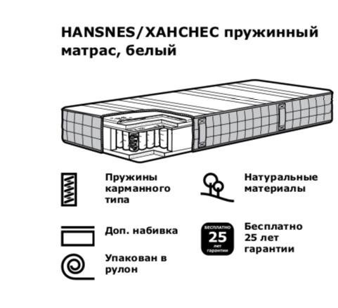 Матрас hansnes икеа характеристики