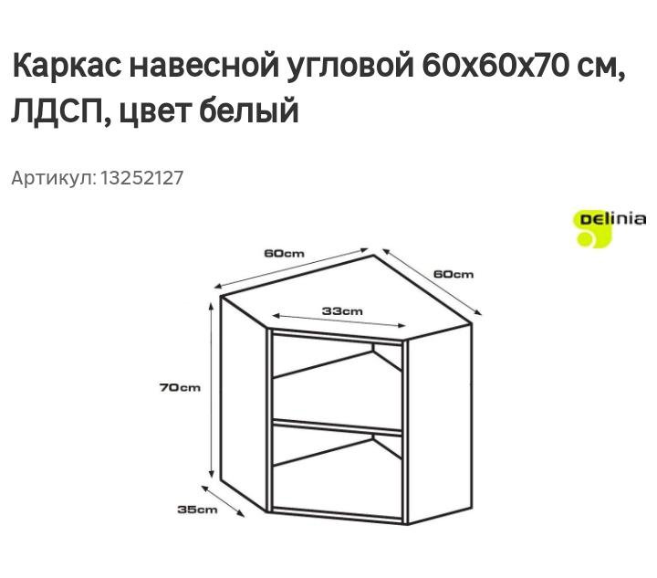 Шкаф кухонный угловой навесной схема размеры