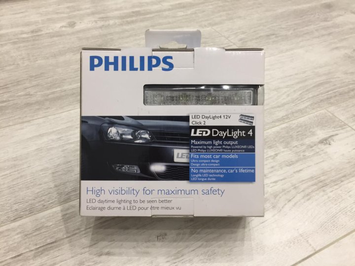 Philips led Daylight 4. Ходовые огни Philips Daylight 4. Подключение Philips led Daylight 4.