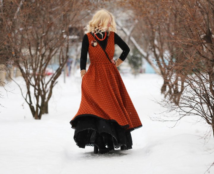 Платья в стиле бохо зима