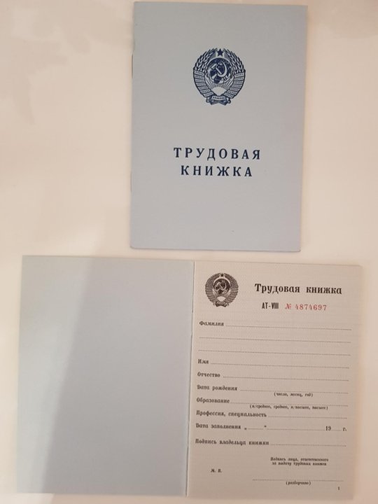 Новые Трудовые Книжки С Какого Года
