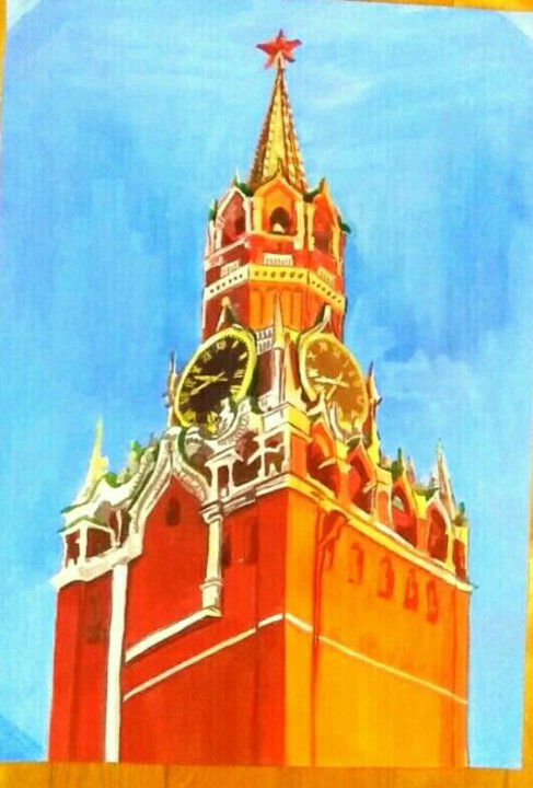 Картина спасская башня