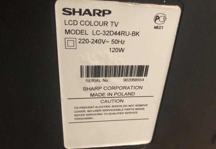 Sharp lc 32d44ru bk. Sharp lc32d44. Телевизор Sharp LC-32d44ru-BK. Телевизор "Sharp" серийные номера. Sharp LC 32d44ru BK сброс ошибок ламп.