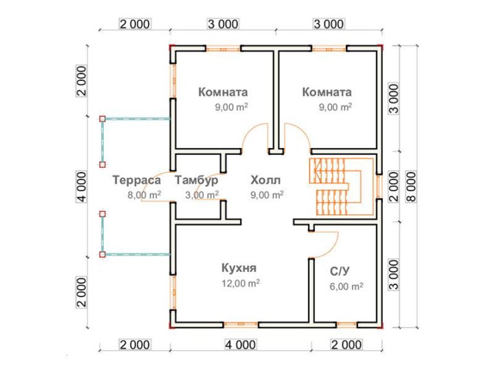 Каркасный дом с 3 спальнями под ключ