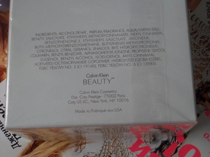 Calvin Klein Beauty оригинал 100ml купить в владикавказе цена 3