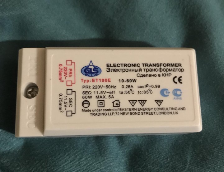 Et190e 10 60w схема