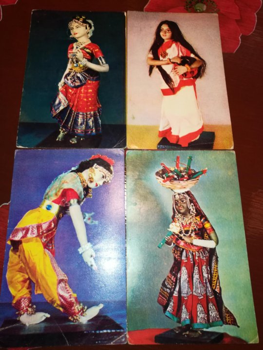 Открытки индийские куклы, под ретро
