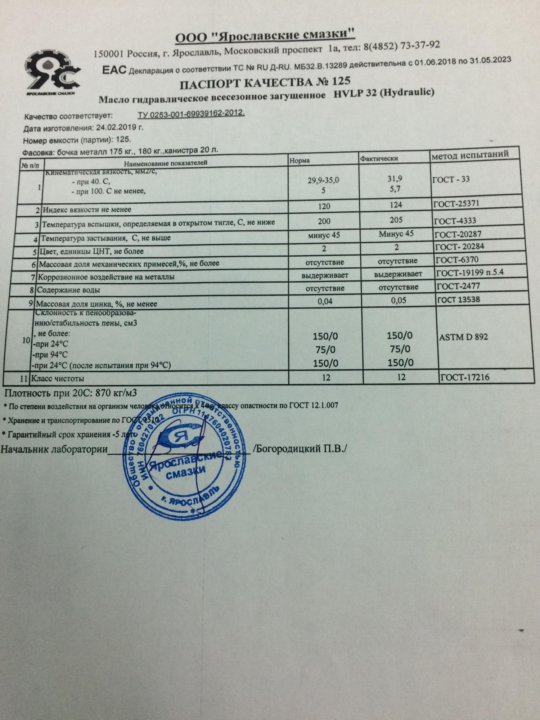 Hvlp 32 масло гидравлическое характеристики. Гидравлические масла паспорт HVLP-32 Лукойл. HVLP 32 паспорт качества. Паспорт на масло HVLP-32. Масло гидравлическое паспорт качества.