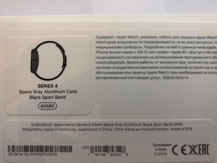 apple watch s4 44mm space grey