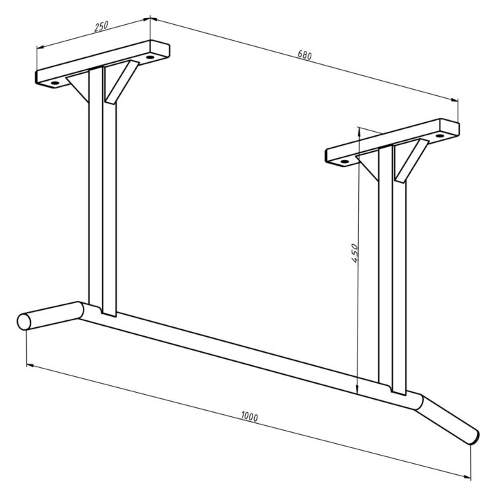 Потолочный турник своими руками чертежи и размеры
