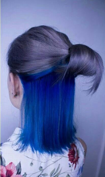 Если покрасить красным тоником синие волосы
