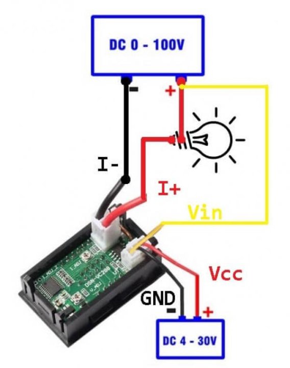 Как подключить вольтметр амперметр постоянного тока. Китайский ампервольтметр DSN-vc288 схема подключения. Схема вольтметр-амперметра DSN-vc288. Схема DSN-vc288 вольтамперметр. Амперметр вольтметр KWS-dc121.