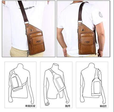 Chest Bag Sewing Pattern Hard Kraft Paper Stencil Template DIY Leather Fashion 7